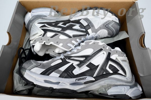 Balenciaga Runner Gray White Black 677402 W3RB2 9012 - 图片 10