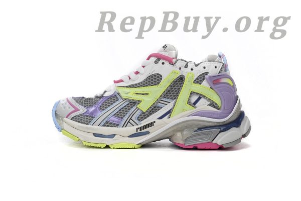 Balenciaga Runner replica, high quality Balenciaga copy, best fake Balenciaga shoes, premium replica sneakers, Balenciaga Runner Leather Free Grey, Light Purple Neon Yellow White shoes, 677402 W3RH5 0308 replica, top tier fake sneakers, luxury replica shoes, designer copy sneakers