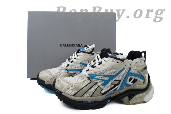 Balenciaga Runner Sneaker Beige Grey Blue 677403 W0RB6 2028 - 图片 11