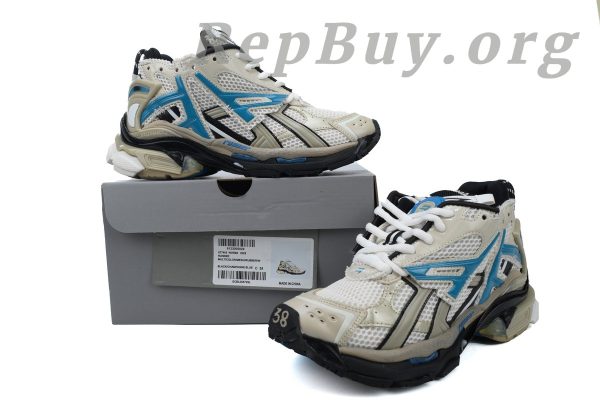 Balenciaga Runner Sneaker Beige Grey Blue 677403 W0RB6 2028 - 图片 12
