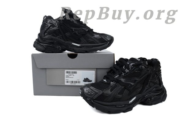 Balenciaga Runner Sneaker Black 656065 W3RA1 1000 - 图片 12