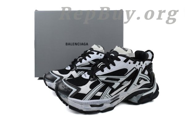 Balenciaga Runner Sneaker Black White 677403 Q3RB2 9010 - 图片 11