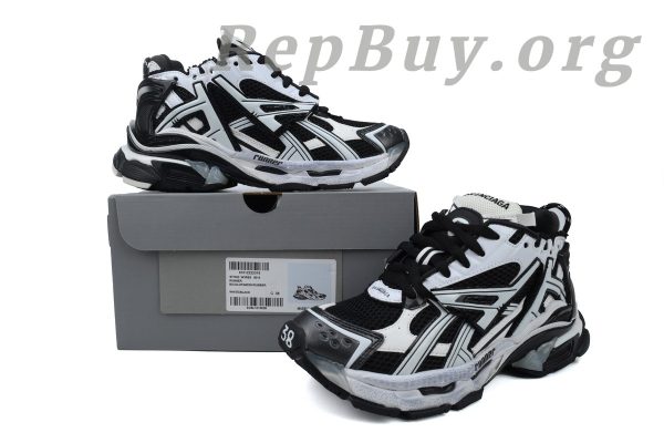 Balenciaga Runner Sneaker Black White 677403 Q3RB2 9010 - 图片 12