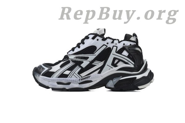 Balenciaga Runner Sneaker Black White 677403 Q3RB2 9010