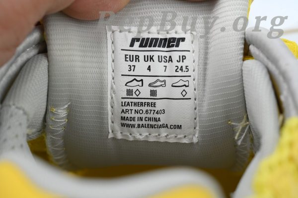Balenciaga Runner Sneaker Black Yellow 677402 W2RJ5 2006 - 图片 8