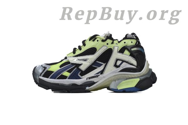 Balenciaga Runner Sneaker Grey Blue Green 677403 W3RB5 5179