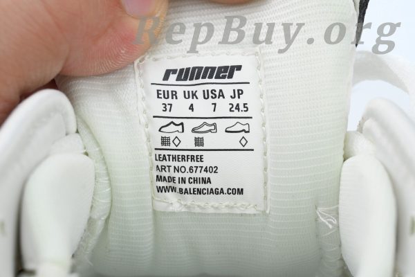 Balenciaga Runner Sneaker White 677402 W3RB1 9000 - 图片 8