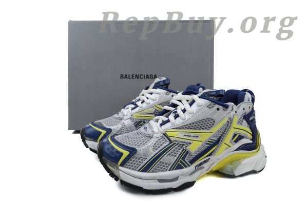 Balenciaga Runner Sneaker White Blue Yellow Grey Black 677403 W2RN1 0080 - 图片 11