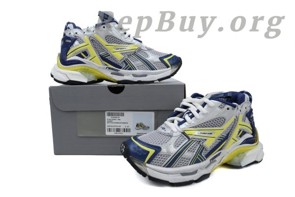 Balenciaga Runner Sneaker White Blue Yellow Grey Black 677403 W2RN1 0080 - 图片 12