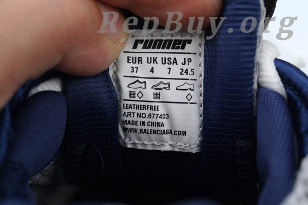 Balenciaga Runner Sneaker White Blue Yellow Grey Black 677403 W2RN1 0080 - 图片 8