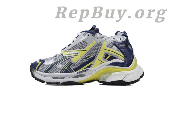 Balenciaga Runner Sneaker White Blue Yellow Grey Black 677403 W2RN1 0080