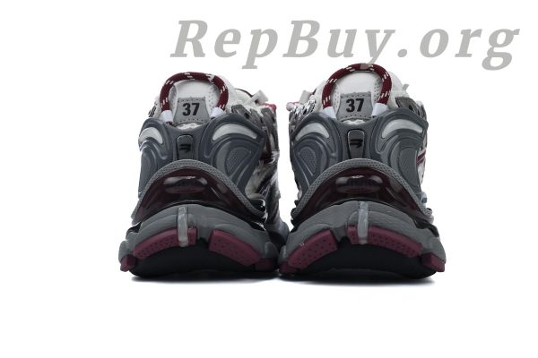 Balenciaga Runner Sneaker White Wine Red 677403 W3RB3 9069 - 图片 3