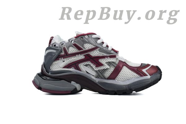Balenciaga Runner Sneaker White Wine Red 677403 W3RB3 9069 - 图片 2