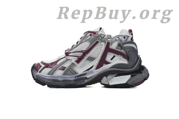 Balenciaga Runner Sneaker White Wine Red 677403 W3RB3 9069