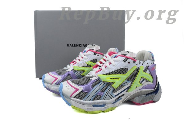 Balenciaga Runner Sneaker White Yellow Purple 677403 W3RBB 9069 - 图片 11