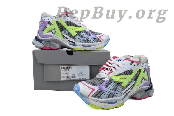 Balenciaga Runner Sneaker White Yellow Purple 677403 W3RBB 9069 - 图片 12