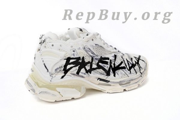 Balenciaga Runner White And Black Characters 677402 W3RBQ 9010 - 图片 9
