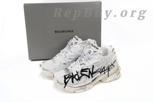 Balenciaga Runner White And Black Characters 677402 W3RBQ 9010 - 图片 15