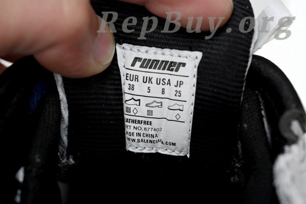 Balenciaga Runner White And Blue Printing 677402 W3RB6 1264 - 图片 9