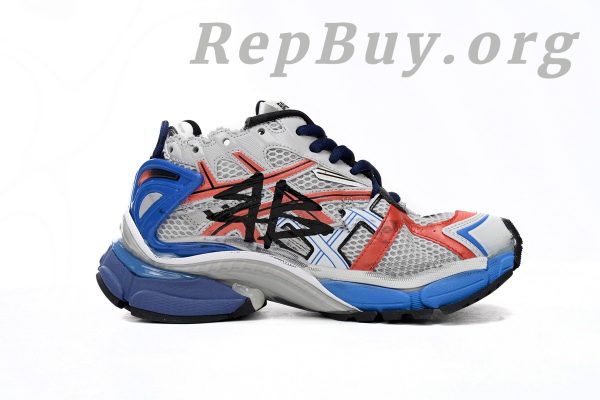 Balenciaga Runner White And Blue Printing 677402 W3RB6 1264 - 图片 2