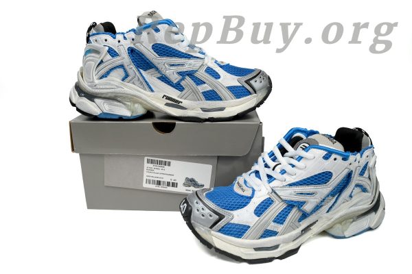 Balenciaga Runner White Blue 677402W3RB34912 - 图片 14