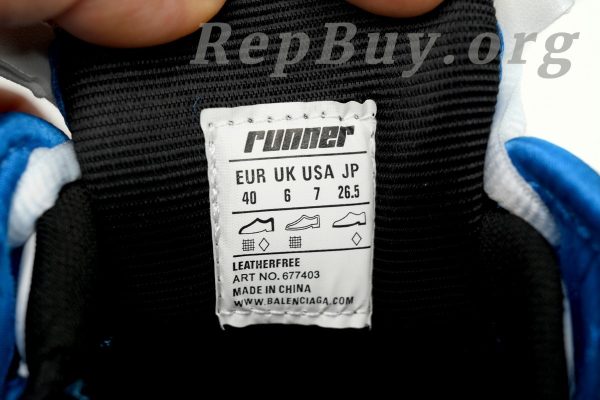 Balenciaga Runner White Blue 677402W3RB34912 - 图片 9