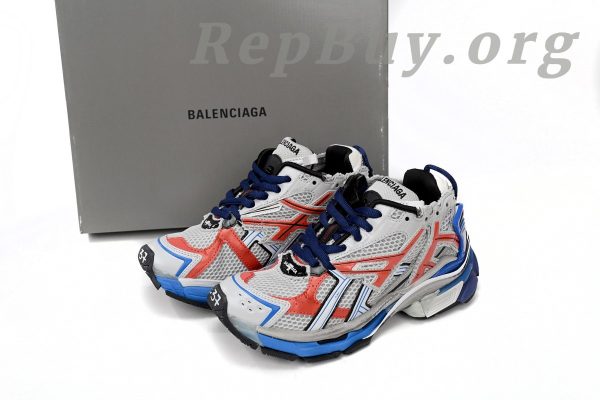 Balenciaga Runner White Blue Orange 677402 W3RB6 1264 - 图片 14