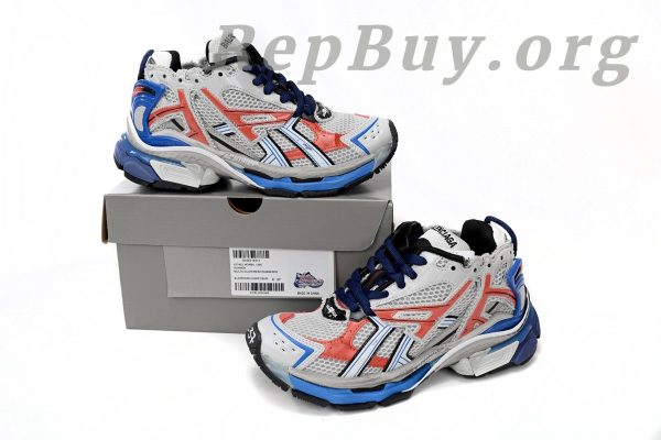 Balenciaga Runner White Blue Orange 677402 W3RB6 1264 - 图片 15