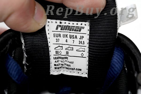 Balenciaga Runner White Blue Orange 677402 W3RB6 1264 - 图片 8