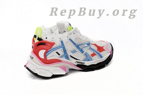 Balenciaga Runner White Blue Red 677402 W3RB6 9645 - 图片 6