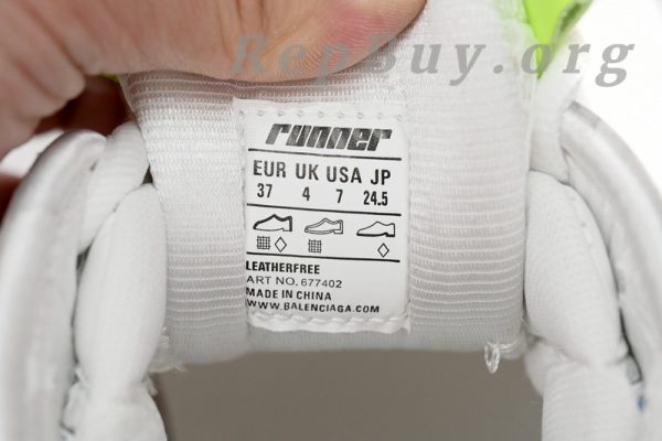 Balenciaga Runner White Blue Red 677402 W3RB6 9645 - 图片 7