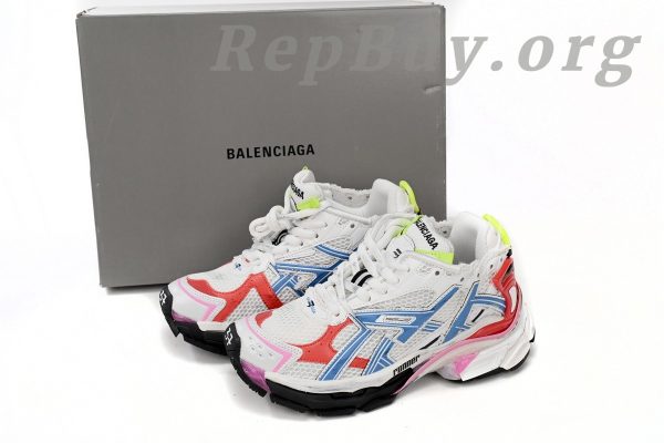 Balenciaga Runner White Blue Red 677402 W3RB6 9645 - 图片 11