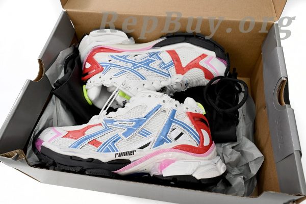 Balenciaga Runner White Blue Red 677402 W3RB6 9645 - 图片 12