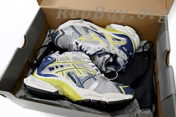 Balenciaga Runner White Blue Yellow Grey Black 677402 W3RB5 9174 - 图片 12