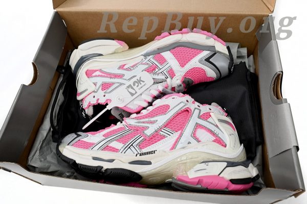 Balenciaga Runner White Fluo Pink 677402 W3RBN 9155 - 图片 13