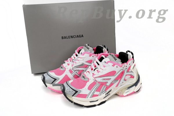 Balenciaga Runner White Fluo Pink 677402 W3RBN 9155 - 图片 14