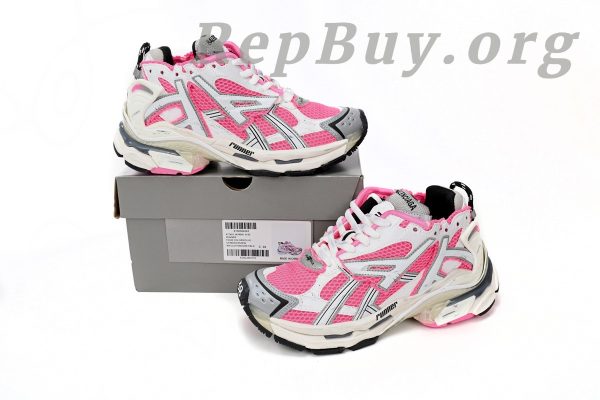 Balenciaga Runner White Fluo Pink 677402 W3RBN 9155 - 图片 15
