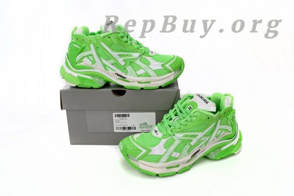 Balenciaga Runner White Green 677402 W3RBM 3590 - 图片 14