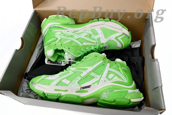 Balenciaga Runner White Green 677402 W3RBM 3590 - 图片 16