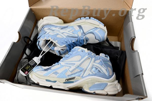 Balenciaga Runner White Light Blue 677402 W3RB2 9744 - 图片 12