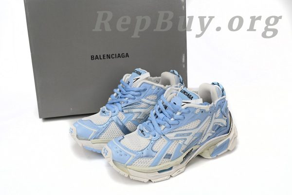 Balenciaga Runner White Light Blue 677402 W3RB2 9744 - 图片 13