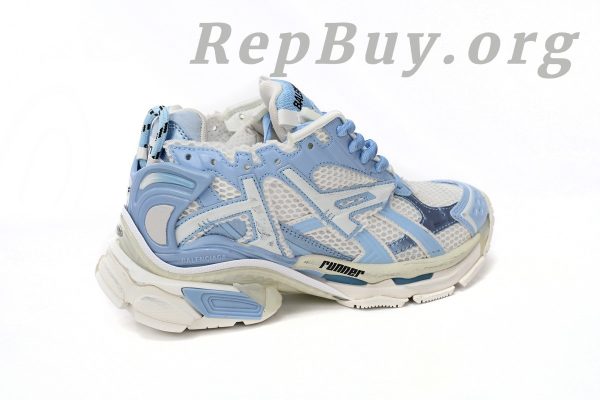 Balenciaga Runner White Light Blue 677402 W3RB2 9744 - 图片 5