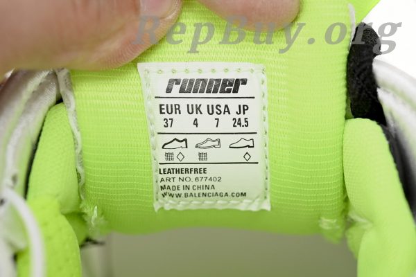 Balenciaga Runner White Neon Yellow 677402 W3RBP 1093 - 图片 8