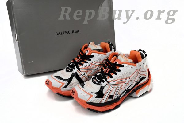 Balenciaga Runner White Orange Black 677402 W3RB7 9051 - 图片 12