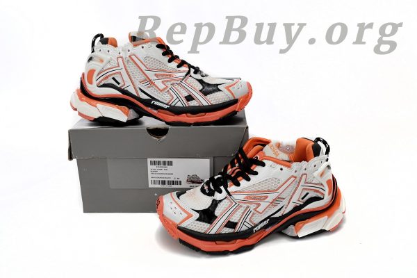 Balenciaga Runner White Orange Black 677402 W3RB7 9051 - 图片 13
