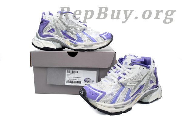 Balenciaga Runner White Purple 677402 W3RB2 5901 - 图片 11