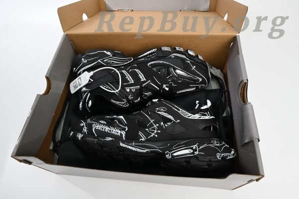 Balenciaga Track Tess S.Black Black-And-White Painting 542023 W3SR2 2315 - Image 16
