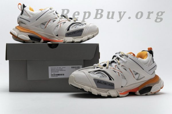 Balenciaga Track Tess S.White Orange (LED) 542436 W1GB7 9059 - 图片 27