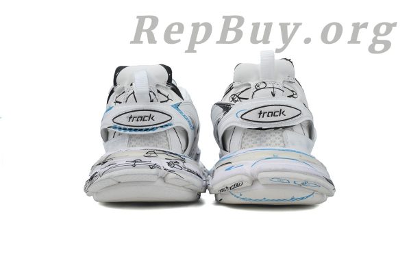 Balenciaga Track Sneaker 'White Blue' 542023 W3SRA 9014 - Image 3