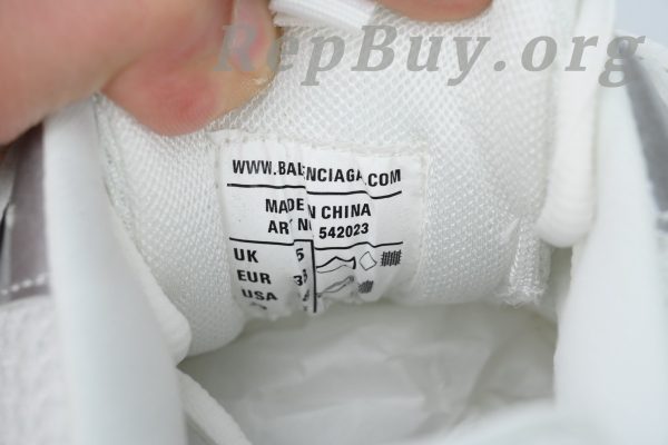 Balenciaga Track Sneaker White Grey Silver 542436 W2FSC 9081 - 图片 6
